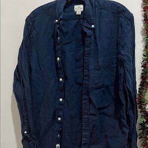 Eddie Bauer Dark Blue Casual Button Down Shirt